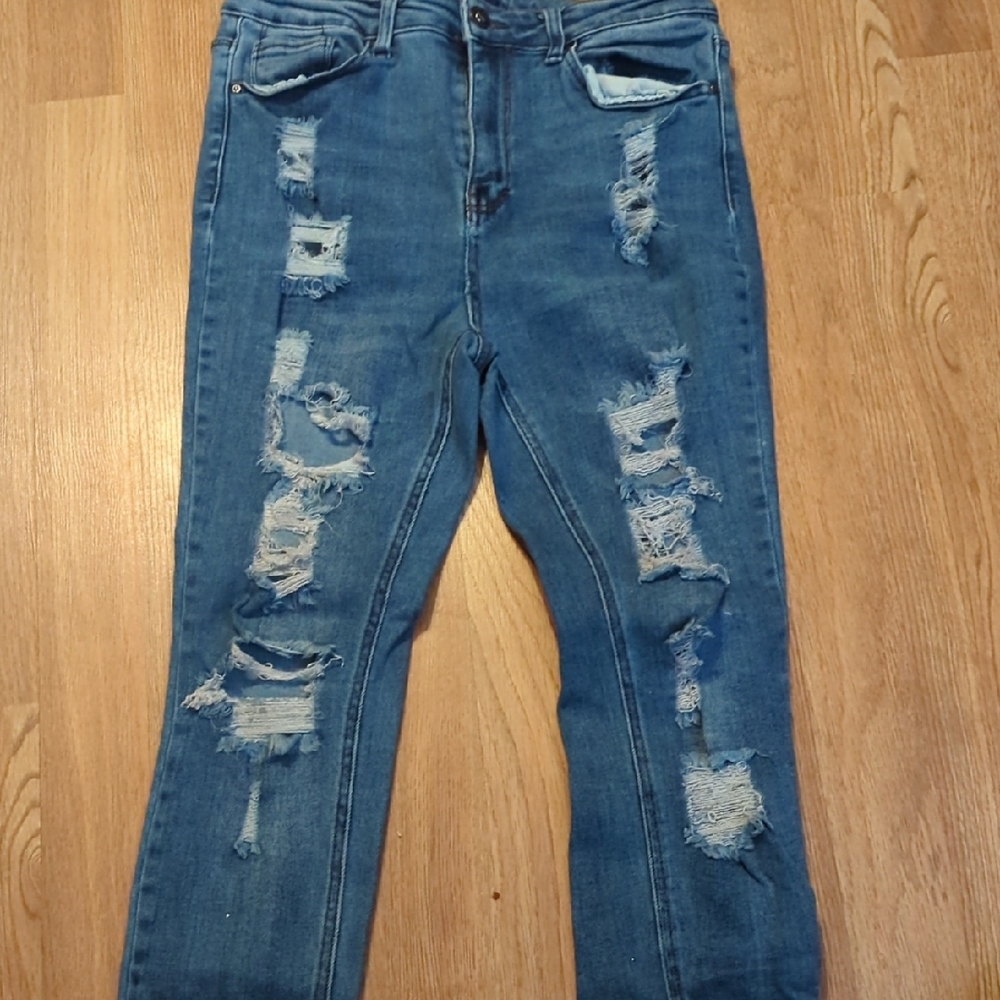 Wax Jean Women's Distressed Denim Skinny Jeans